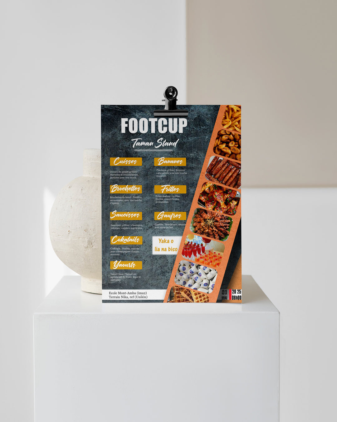 Get a design menu  poster    Graphic