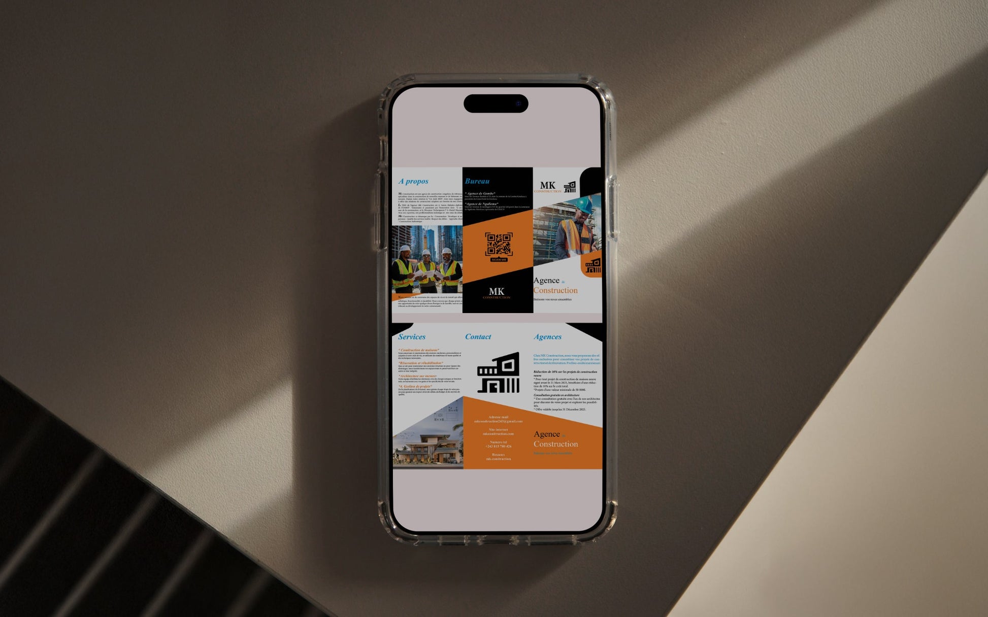 Get a marketing Brochure.    Proffesional